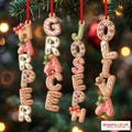 Custom Gingerbread Alphabet Ornament, Kids Name Ornament, Christmas Tag for Stockings, Kids Christmas Gifts, Christmas Ornaments for Family