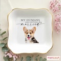 Custom Pet Portrait Ring Dish, Engagement Gift For Her, My Humans Are Getting Married, Personalized Dog Portrait Jewelry Trinket Dish