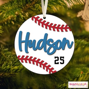 Personalized Baseball Ornament: Sports Keepsake, Custom Christmas Gift image 6