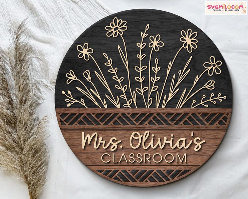 Custom Teacher Door Hanger, Classroom Decor, Teacher Name Door Sign, Teacher Appreciation Gifts, Teacher Name Sign, Teacher Welcome Sign image 12