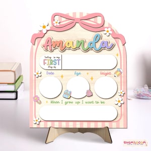 Custom First And Last Day School Sign, Back to School Sign, Kindergarten 1st Day of School Sign Reusable, First Day School Wooden Board