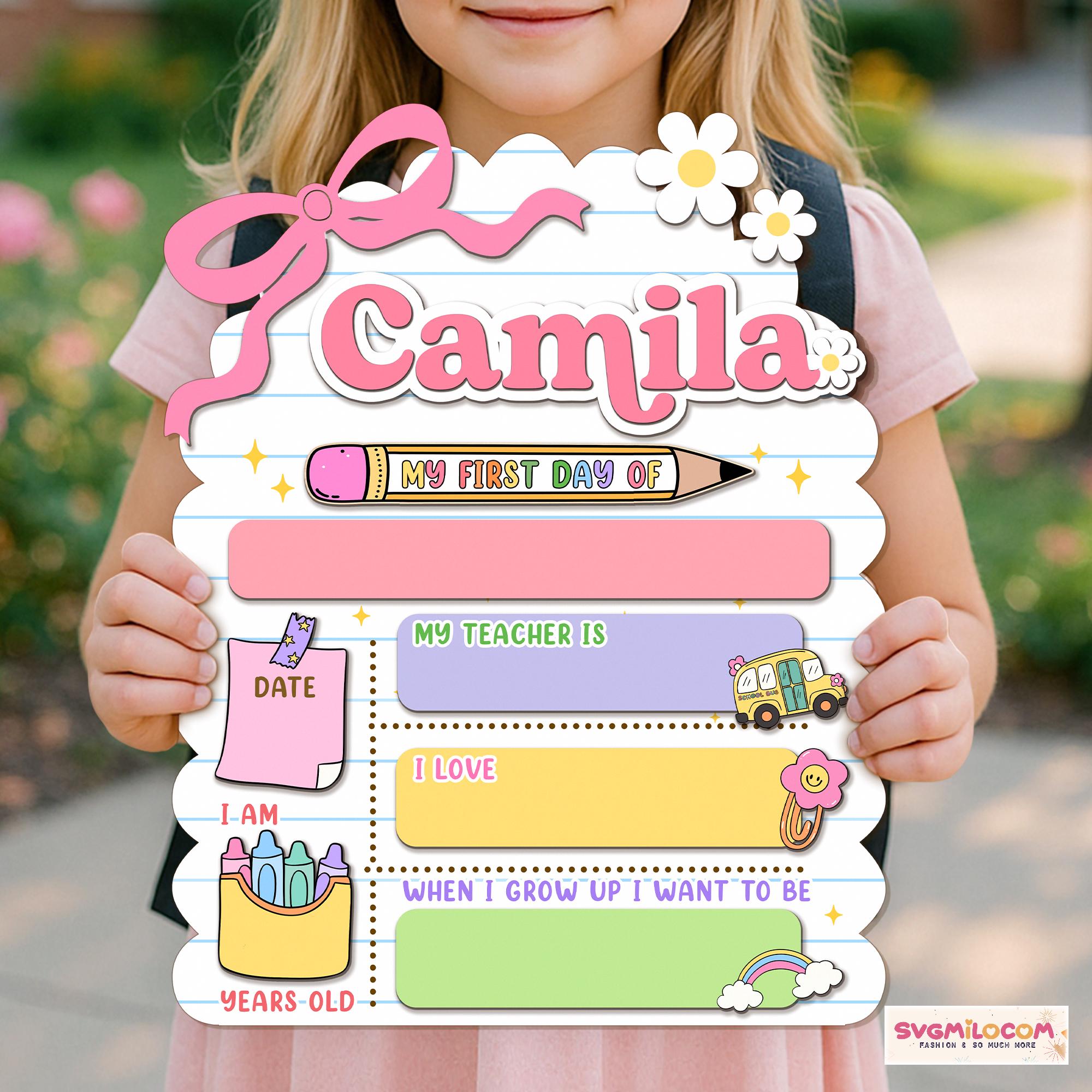Custom First And Last Day School Sign, Back to School Sign, Kindergarten 1st Day of School Board, Kids School Photo Prop, Wooden School Sign