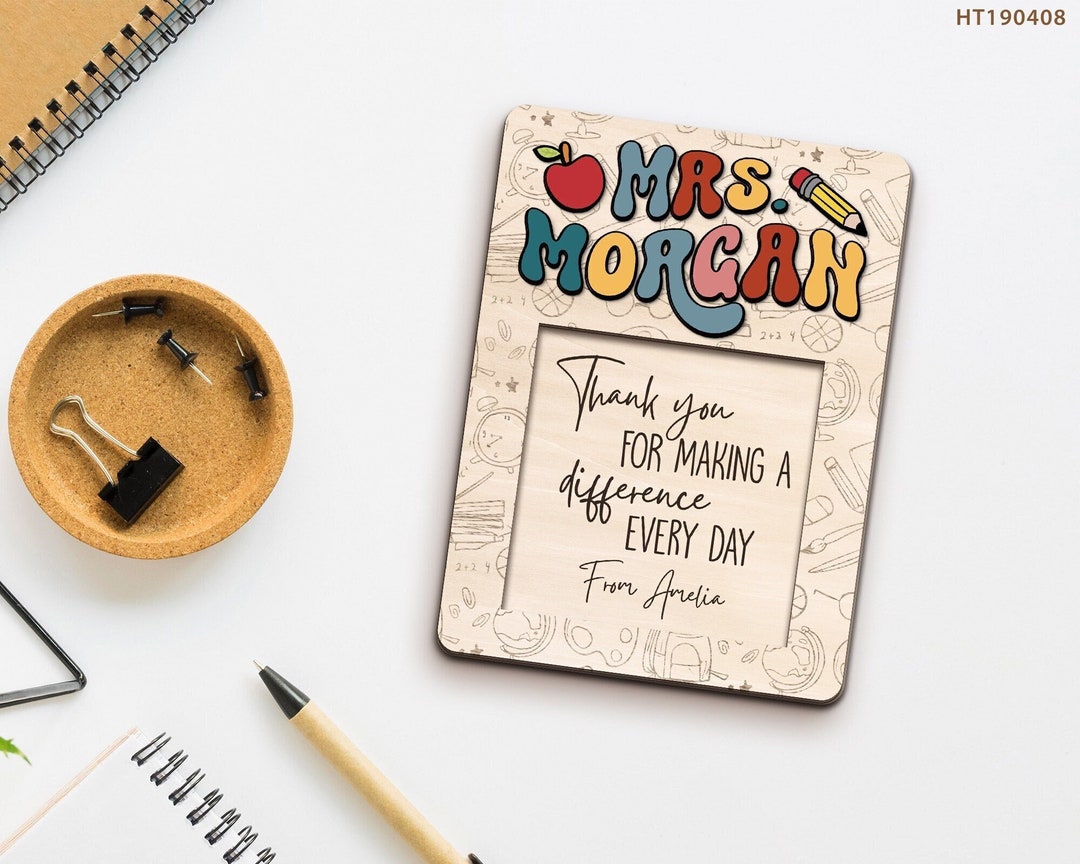 Personalized Teacher Sticky Note Holder, Teacher Appreciation Gift, End ...