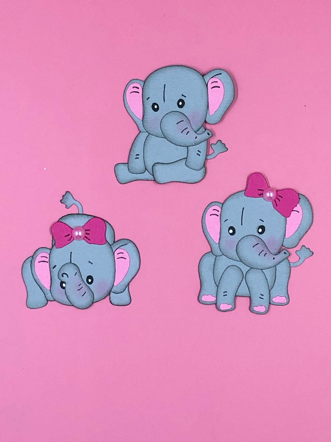 Elephant Die Cut Baby Elephant for Cardmaking Scrapbooking Etsy