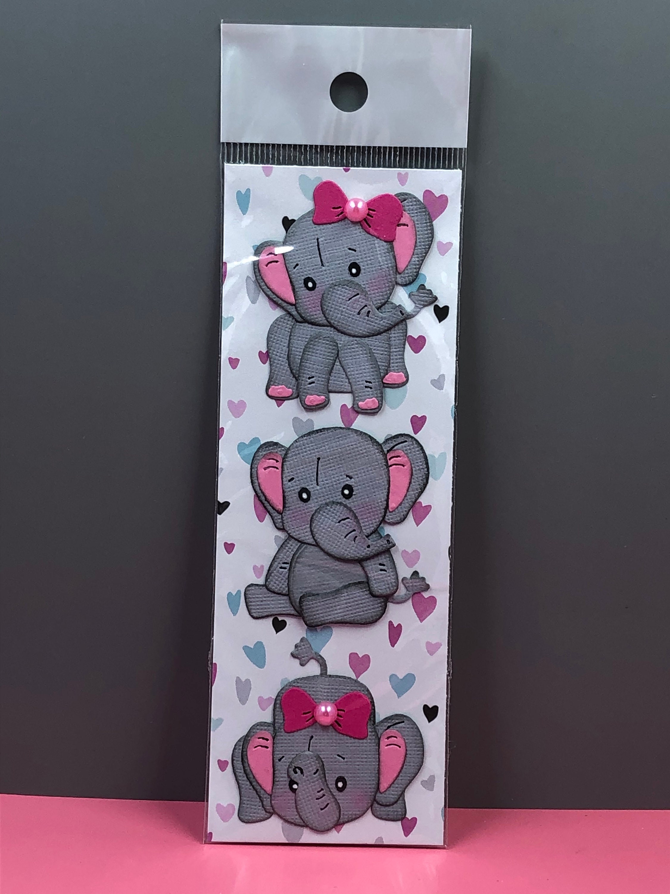 Elephant Die Cut Baby Elephant for Cardmaking Scrapbooking Etsy