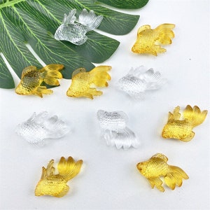 10pcs Goldfish Beads, Fish Beads Pendant, DIY Jewelry Accessories For Bracelet Necklace Earring
