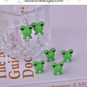 5pcs Frog Charms, Cute Frog Pendant Charms, DIY Jewelry Accessories, Bracelet Necklace Earring Findings Craft