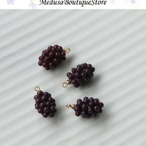 5pcs Grape Charms, Pomegranate Charms, Resin Fruit Charms Pendant, DIY ...