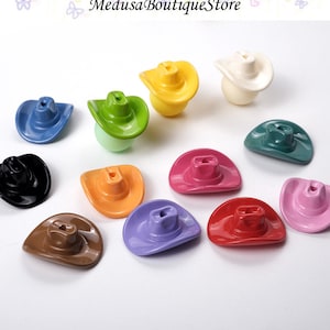 20pcs Cowboy Hat Beads, Cowgirl Beads Pendant, DIY Bracelet Necklace Earring Jewelry Findings Craft