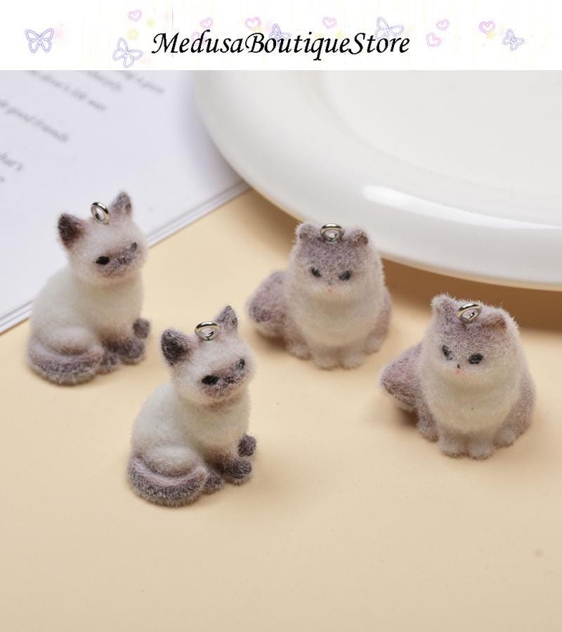 Pendentif Chat Ragdoll En Porcelaine – Collier Animal, Plaqué Argent