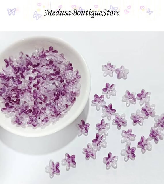 Perline In Vetro Con Petali Di Fiori Di Pesco, 50 Pezzi, 10 Mm, Per La - Foto 4