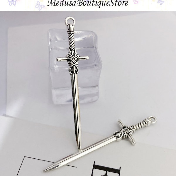 5pcs Sword Charms, Sword Pendant, Alloy Charms Pendant, DIY Bracelet Necklace Earring Jewelry Findings Craft