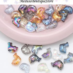 30pcs Color Dolphin Beads, Sea Animal Acrylic Beads Pendant, DIY Bracelet Necklace Earring Jewelry Findings Craft