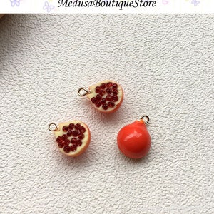 5pcs Grape Charms, Pomegranate Charms, Resin Fruit Charms Pendant, DIY ...