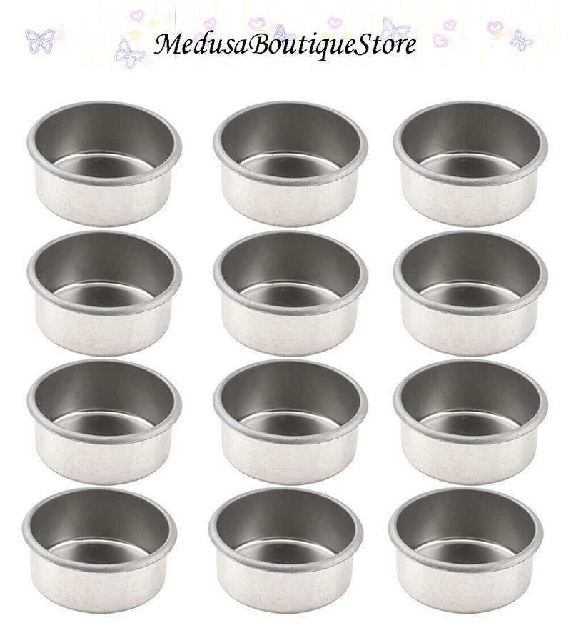 12pcs Tea Light Cupstea Light Candle Cup Metal Wax Holders Etsy