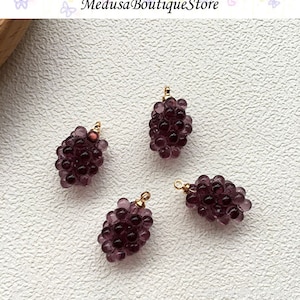 5pcs Grape Charms, Pomegranate Charms, Resin Fruit Charms Pendant, DIY ...