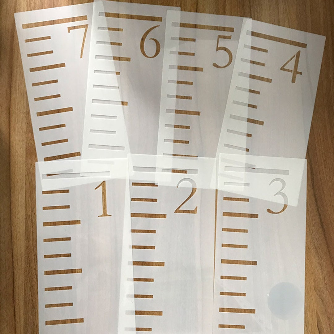 Growth Chart Stencil, DIY Plastic Stencil, for Painting Walls Openwork
