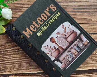Ricettario di Halloween in legno personalizzato, libro di cucina personalizzato, formato A5 A4