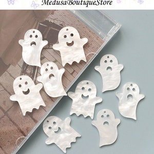 5pcs Ghost Beads, Ghost Acrylic Beads, DIY Bracelet Necklace Earring Jewelry Findings Craft