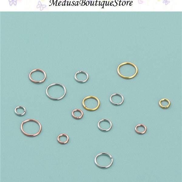 10Pcs Lock Jump Rings, Closed Jump Ring, For Jewelry Making Supplies, Close Jump Rings 4mm 5mm 6mm 7mm