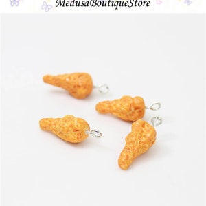 5pcs Miniature Chicken Leg Charms, Resin Roast Chicken Charms Pendant, DIY Bracelet Necklace Earring Jewelry Findings Craft