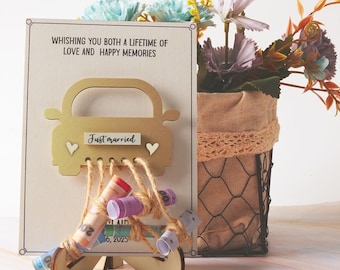 Personalized Wooden Wedding Car Money Gift Holder