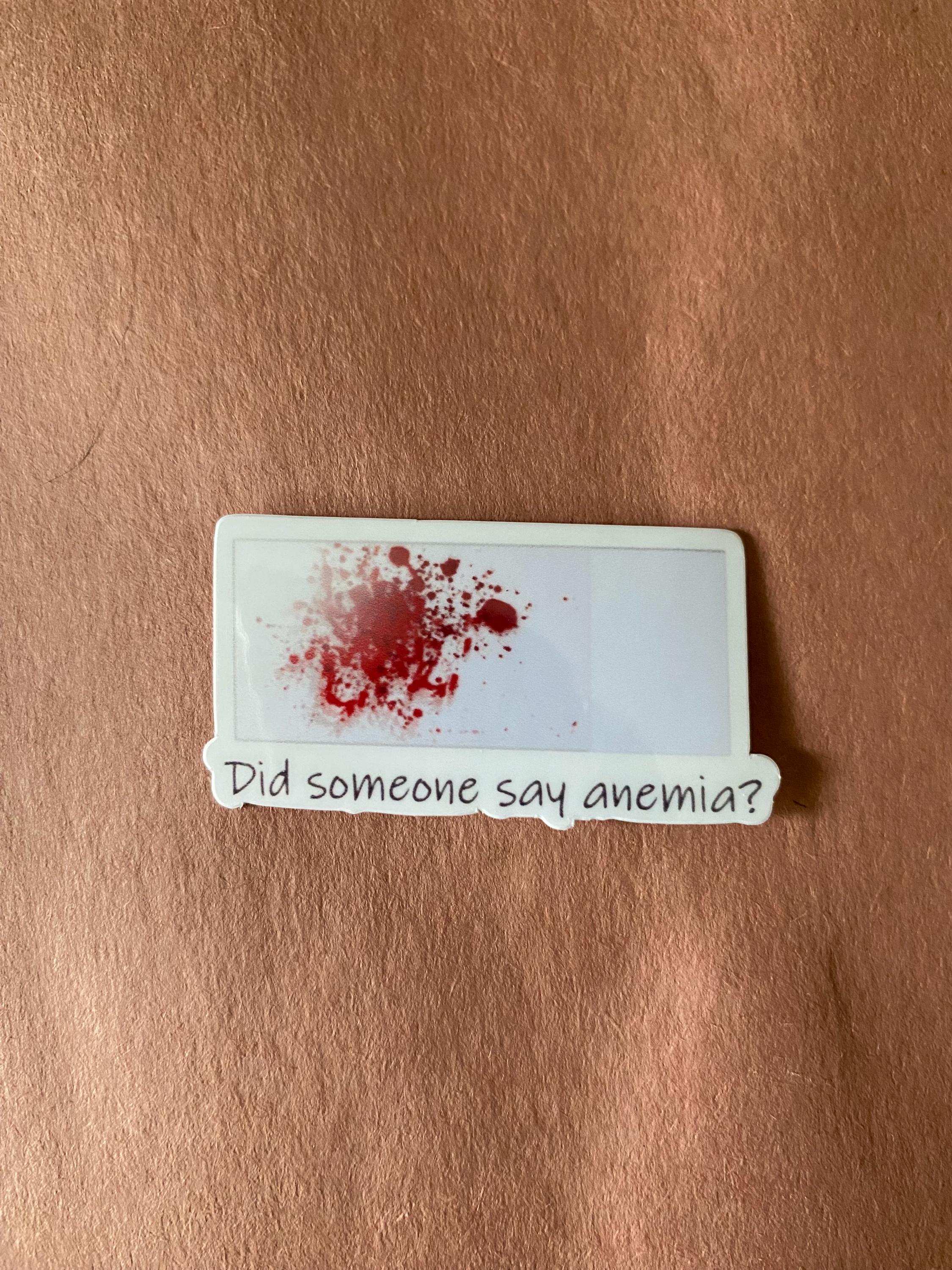 Anemia Sticker | Veterinary Sticker | ER Sticker | Blood Smear Sticker ...