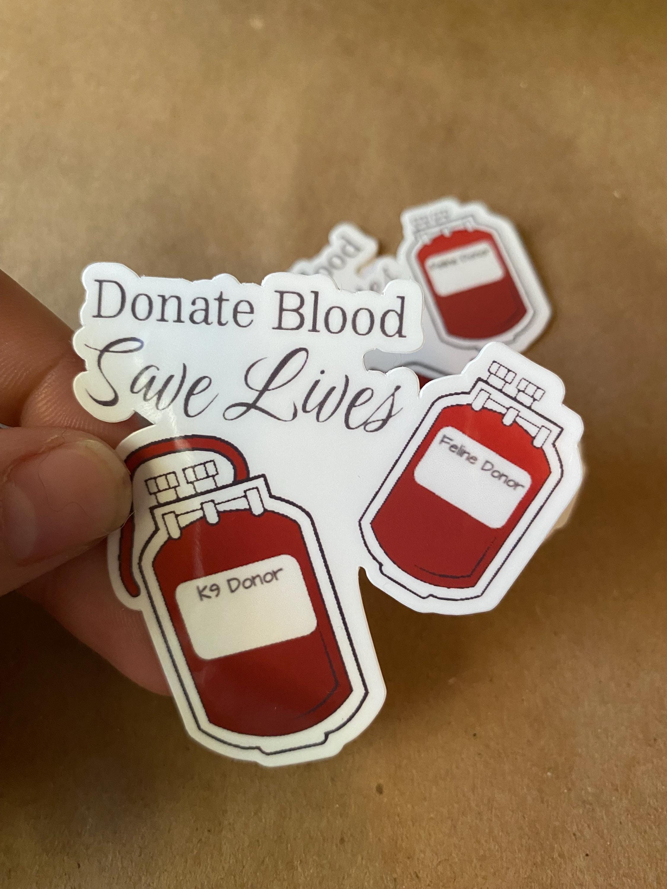 Vet Med Donor Sticker Pack | Dog, Cat, Blood Bag Vinyl Stickers - Etsy