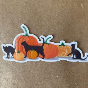 Cats and Pumpkins Fall Sticker | Cat sticker | Fall Sticker