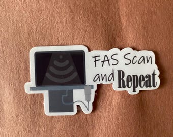 FAS Scan Sticker | Vet Med Radiology Sticker | Radiology Sticker | Vet tech Sticker