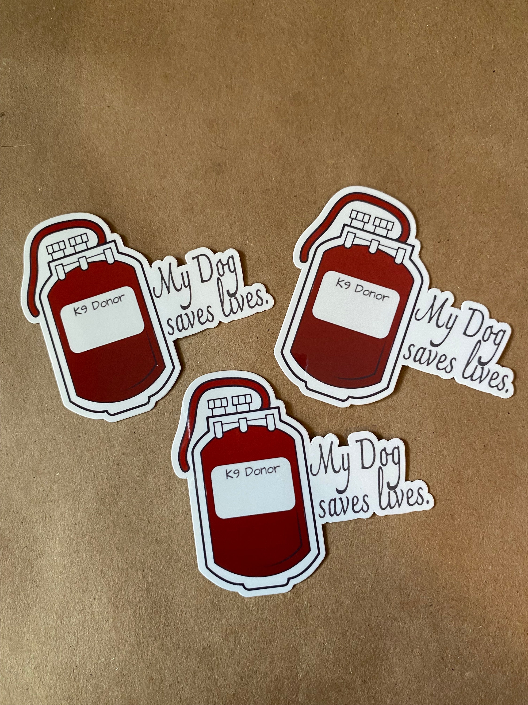 Blood Donor Dog Sticker | Blood Bag Sticker | Vet Med Dog Sticker - Etsy