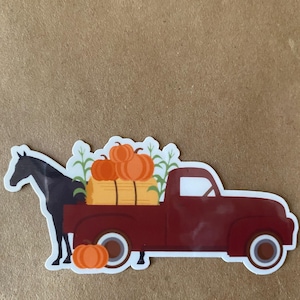 Fall Sticker | Horse And Pumpkin sticker | Fall Pumpkin Sticker