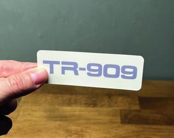 Roland TR-909 sticker vinyle autocollant : synthé autocollant, synth vintage, synthé rétro, home studio, Roland, synthétiseur, sticker mac