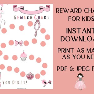 Reward Chart for Kids | Behavior Chart | Toddler Reward Chart | Potty Training Chart | Sleep Reward Chart | Unicorn Reward Chart for Girls