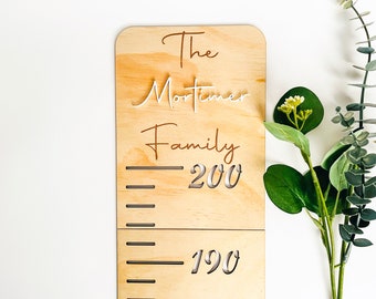 Height chart for kids, Growth chart, Wooden height ruler