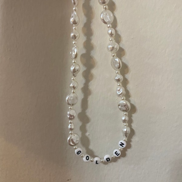 Golden Harry Styles Necklace Etsy