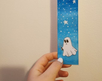 Handmade Ghost Bookmark (BOO-mark)