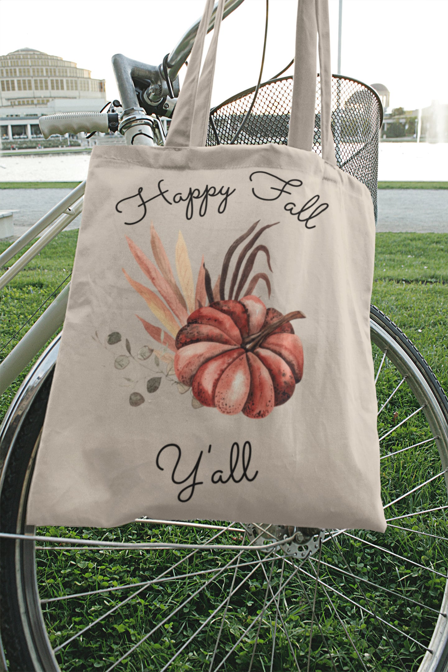 Happy Fall Yall Tote Bag Harvest Tote Bag Fall Tote Bag Etsy