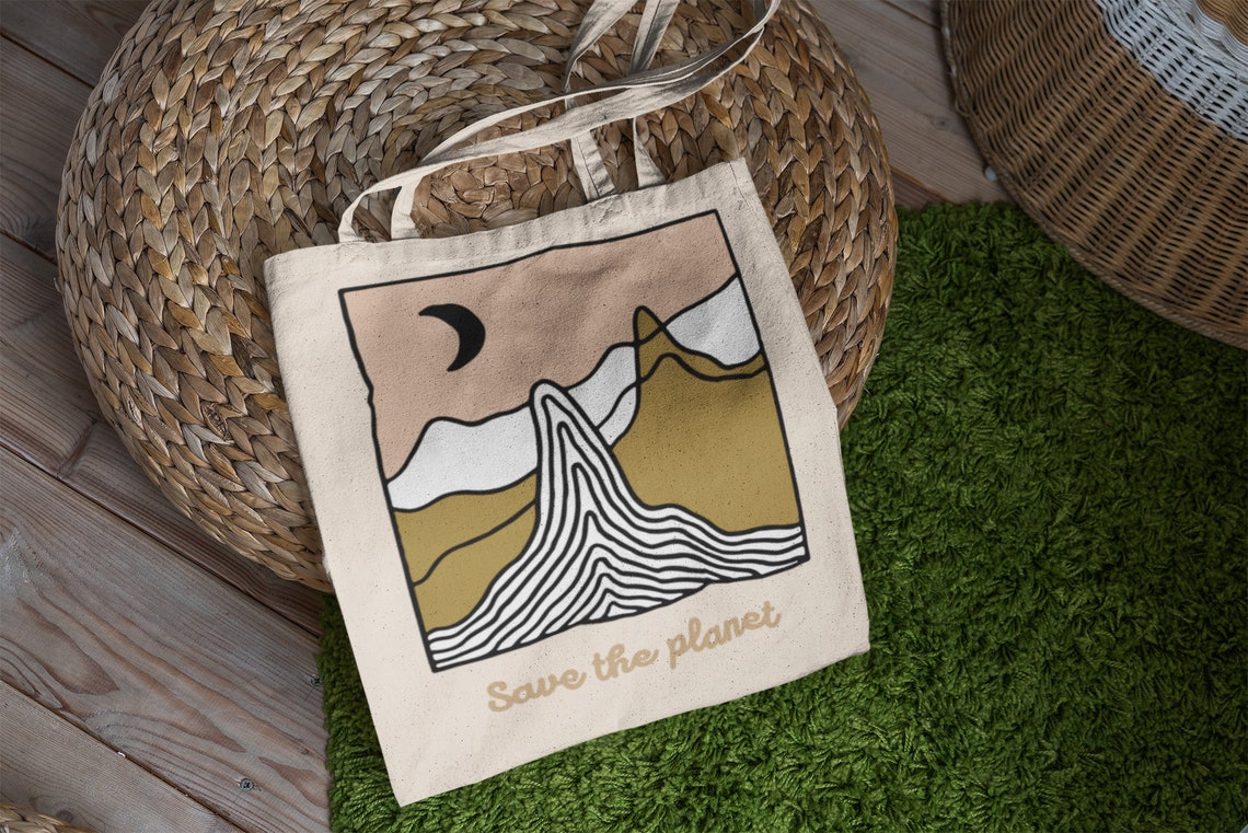 Save The Tote Bag Sustainable Tote Canvas Tote Bag Cute Etsy