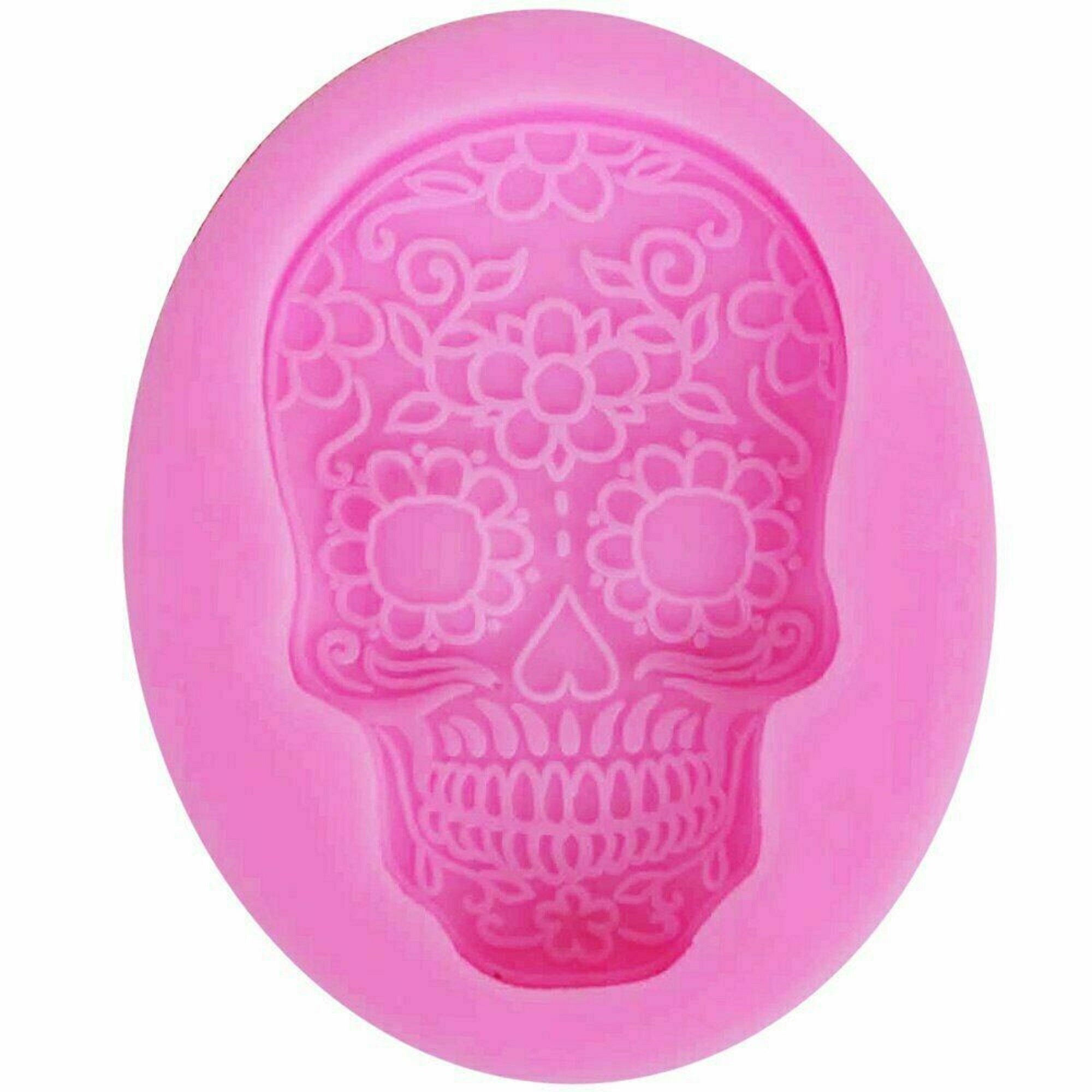 Skull Sugar Candy Silicone Mould Mold PMC Metal Silver Clay Etsy UK