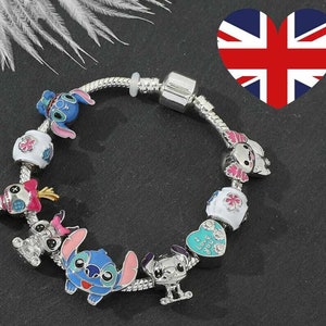 Stitch Charms Stainless Steel Fit in 3mm European Sneak Chains