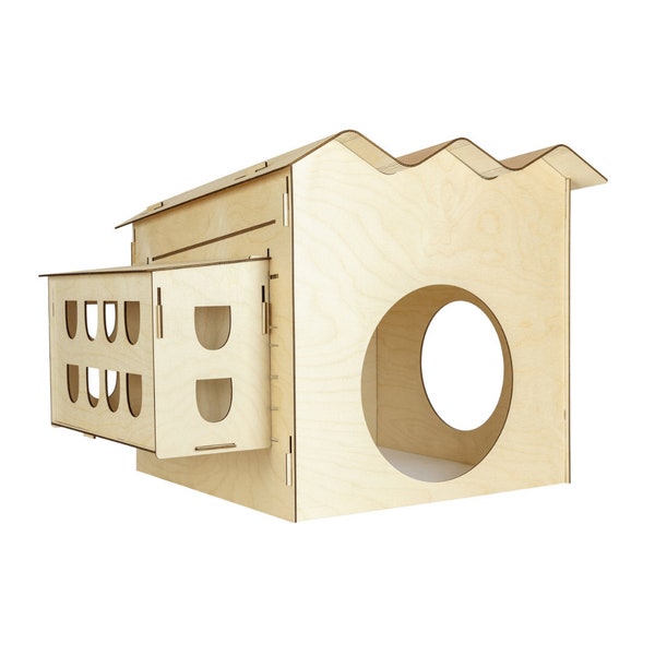 Bunny Cottage and Hay Rack Bundle by Ozzy and Bunny