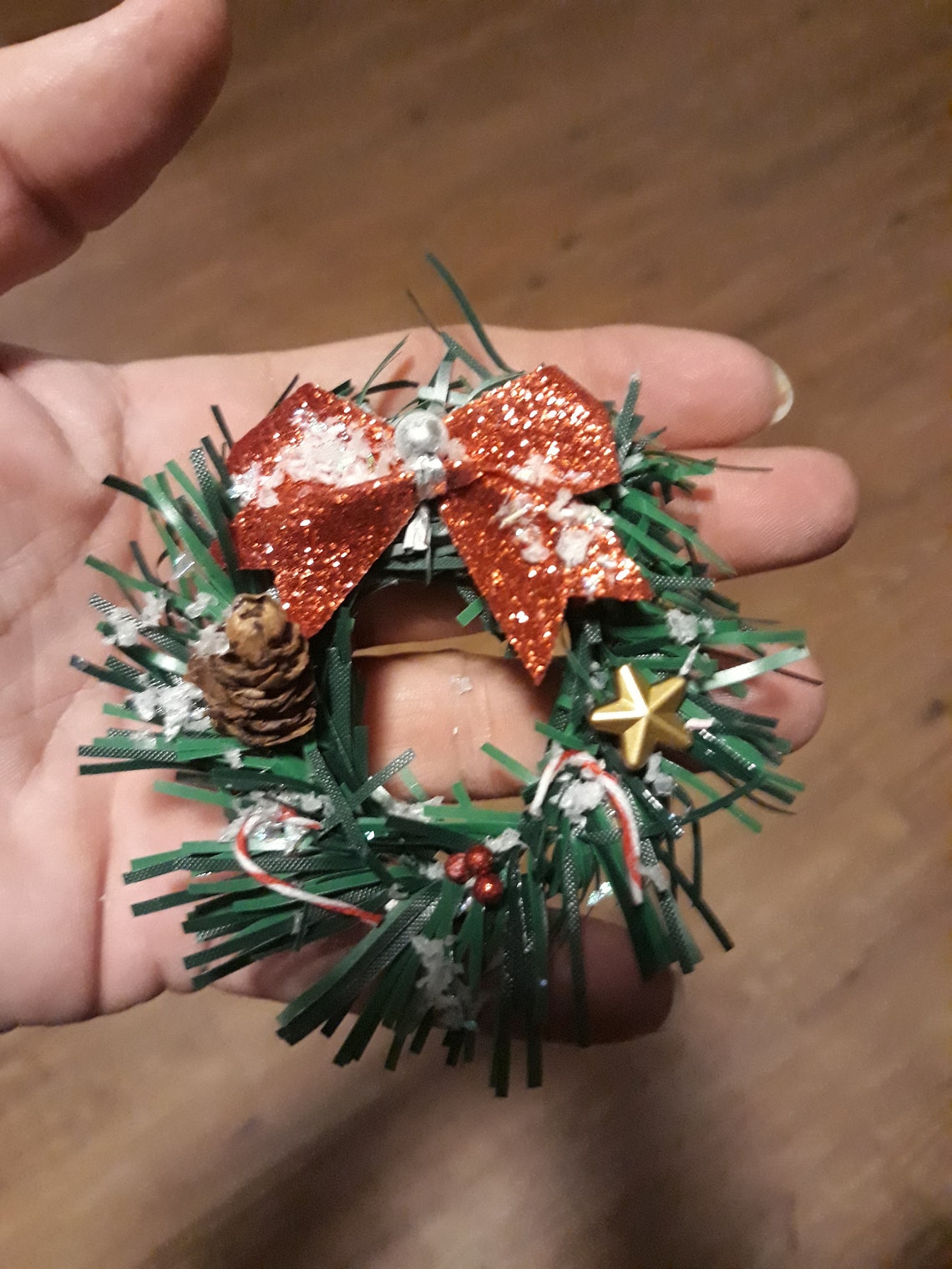 Dollhouse Miniature Christmas Wreath Etsy