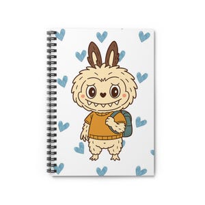 Labubu Spiral Notebook - Ruled Line, Cute Back to School Journal, Kawaii Notepad for Students, Labubu Lover Gift