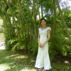 Hawaiian Baby Frill Wedding Dress from Princess Kaiulani Fashions Holomuu, Beach Wedding, Hawaiian style, Made-to-order Style21213 image 7