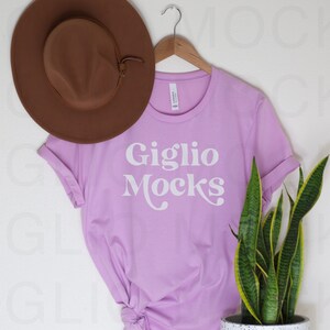 Bella Canvas 3001 Mockup | Lilac Shirt Mockup | Hanging Shirt Mockup |
