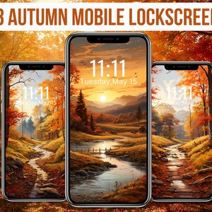 8 Iphone Lockscreen, Landscape Wallpaper Bundle, Set of Lockscreen For Smartphone