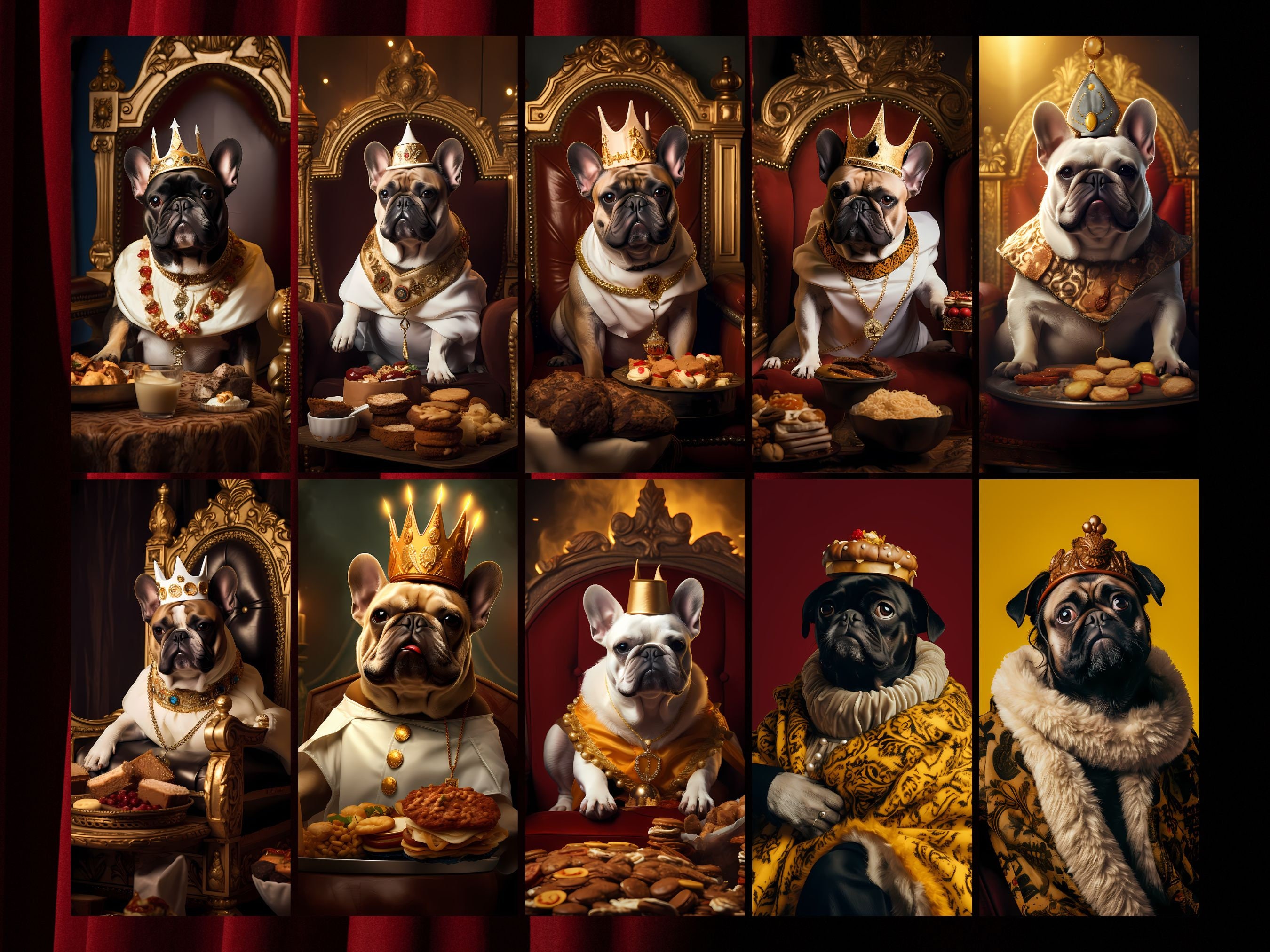 French Bulldog Chess Set