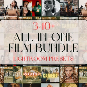 340+ LIGHTROOM Presets Bundle, Influencer Blogger Preset, Film Instagram Mobile & Desktop Preset, VSCO filter