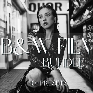 B&W Film Look Lightroom Presets Bundle| Monochrome Grain Presets| Photography Portrait Presets| Film Filter